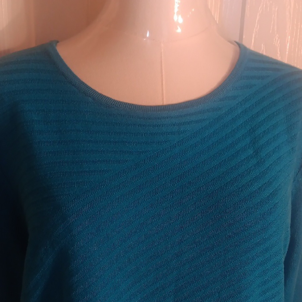 Allison Daley Teal Long Sleeve Top - Picture 5 of 11